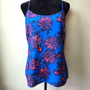 J. Crew Floral Spaghetti Strap Lightweight Summer Tropical Top Size 2